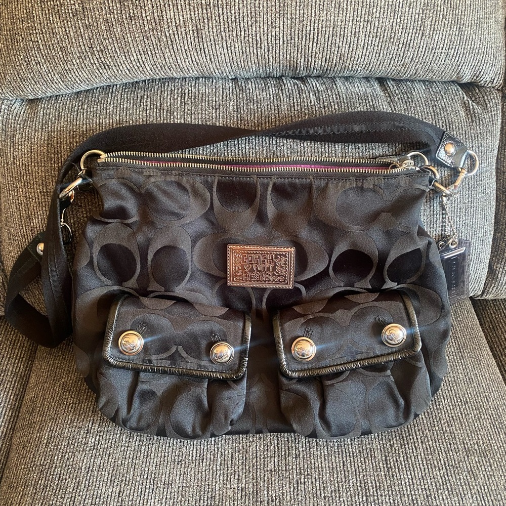 Black Coach poppy bag